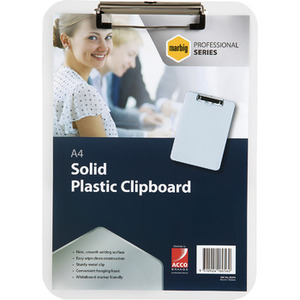 Clipboard A4 Solid Plastic - CLEAR